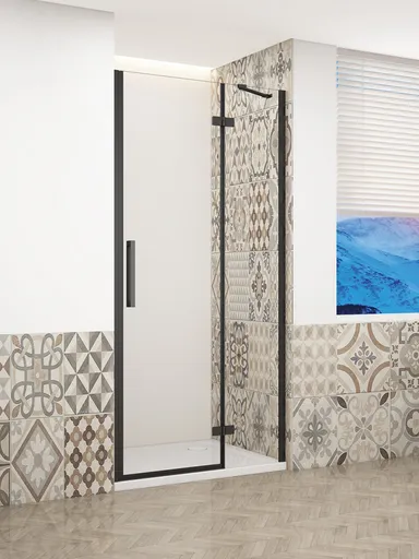 GELCO TRINITY BLACK dveře do niky pravé, 800 čiré sklo, GT1280CR-B GT1280CR-B