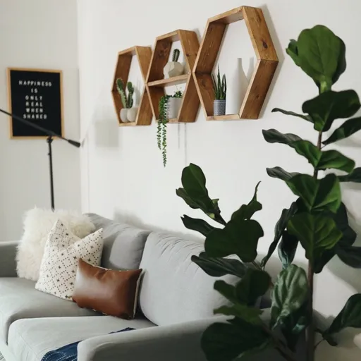 Nástěnná police Hex004