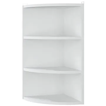 Shumee nástěnná rohová bílá 30×31,5×60 cm dřevotříska, 339536 (339536)