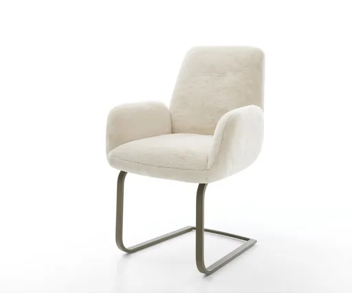 Jídelní židle Zoa-Flex plyšový manšestr krémovo-bílá jídelní