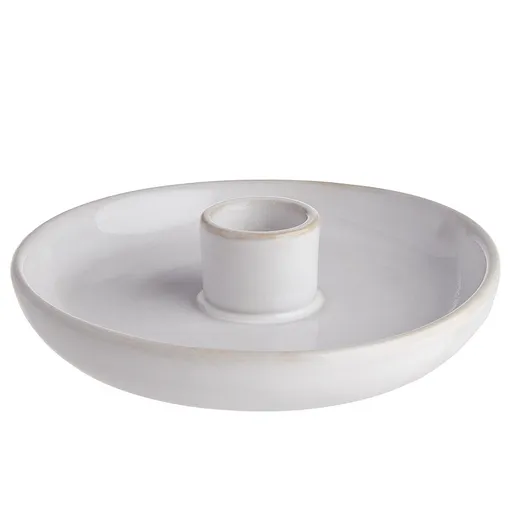 PEACEFUL Stojan na svíčku - krémová