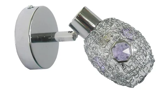 Zlatá nástěnná lampa 1X40W G9 fialová chrom