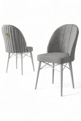 Sada židlí (6 kusů) Ritim - Grey, White