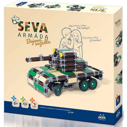Stavebnice Seva armáda Bojová vozidla 436 dílků