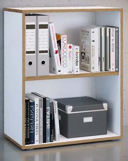 VCM kancelářská police se 2 přihrádkami „Salia“ B60, bílá