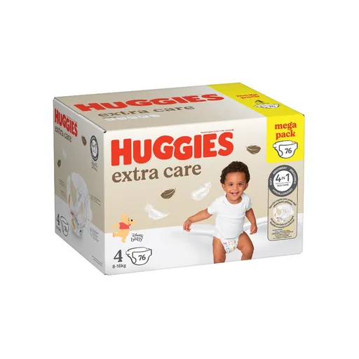 Huggies Extra Care 4 8–16 kg dětské pleny 76 ks