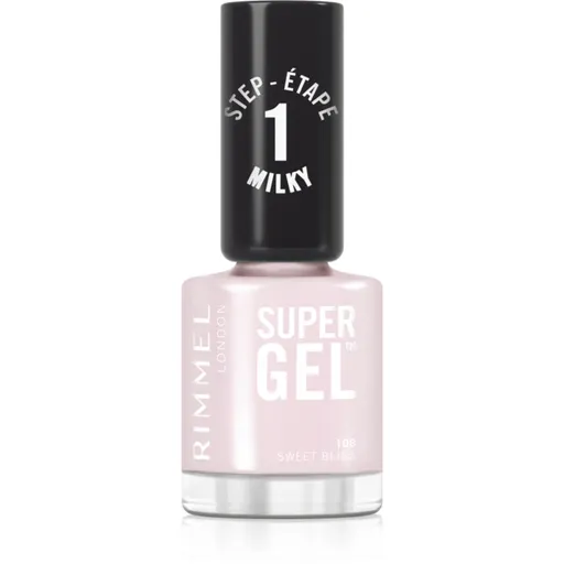 Rimmel Super Gel gelový lak na nehty bez užití UV/LED lampy odstín 108 Sweet Bliss 12 ml