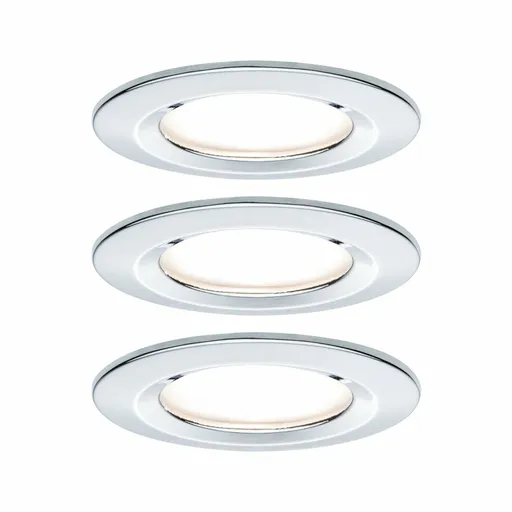 PAULMANN Vestavné svítidlo LED Nova kruhové 3x6,5W chrom nevýklopné 934.63 P 93463