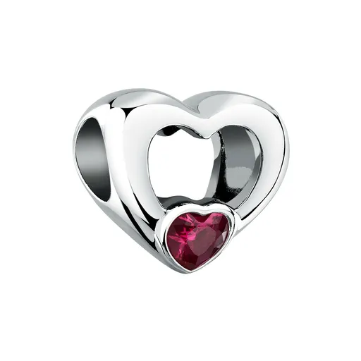 Morellato Ocelový korálek ve tvaru srdce s krystalem Drops SCZ1408