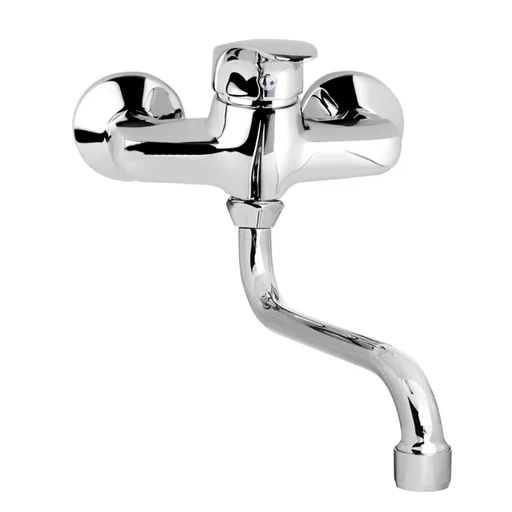 Mereo Dřezová nástěnná baterie , 100 mm, s ramínkem trubkovým ø 18 mm 200 mm, chrom CB301A01N