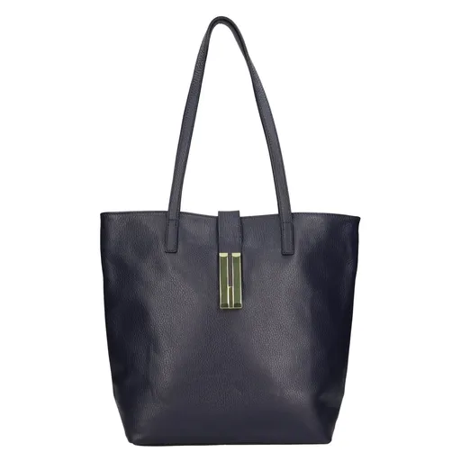 Dámská kožená kabelka Italia Ramira - tmavě modrá