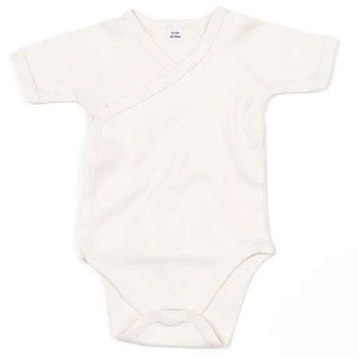 Babybugz Dětské body s krátkým rukávem Kimono - Přírodní | 6-12 měsíců