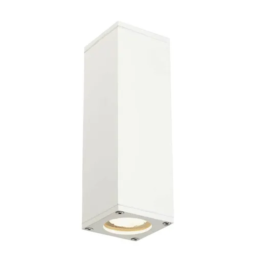 SLV BIG WHITE THEO, venkovní nástěnné svítidlo, QPAR51, IP44, hranaté, up/down, bílé, max. 70 W 229531
