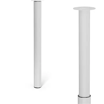 Walteco Nábytková noha průměr 60mm, výškově nastavitelná 700-1100mm, bílá (50411)