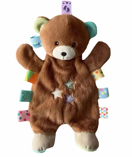 TULIMI Plyšová edukační hračka Medvídek, 17 cm, hnědý