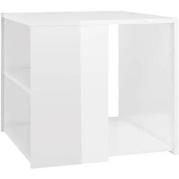 SHUMEE bílý s vysokým leskem 50 × 50 × 45 cm, dřevotříska (806388)