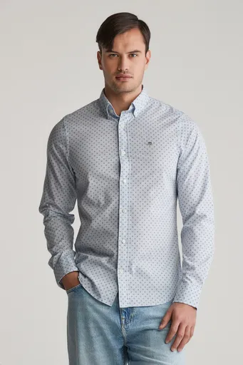 KOŠILE GANT SLIM MICRO PRINT SHIRT LIGHT BLUE