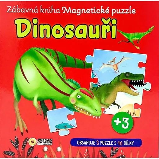 SUN Zábavná magnetická kniha Dinosauři - čti a skládej