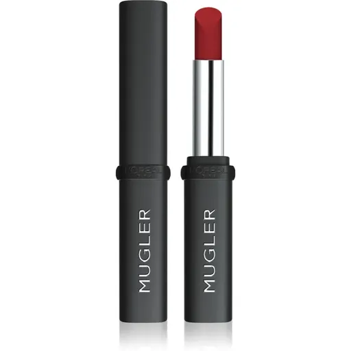 L’Oréal Paris x Mugler polomatná rtěnka s hydratačním účinkem odstín Red 1974 1.8 g