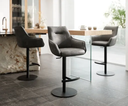 Barová židle Alja-Flex otočná podnož výškově nastavitelná kov