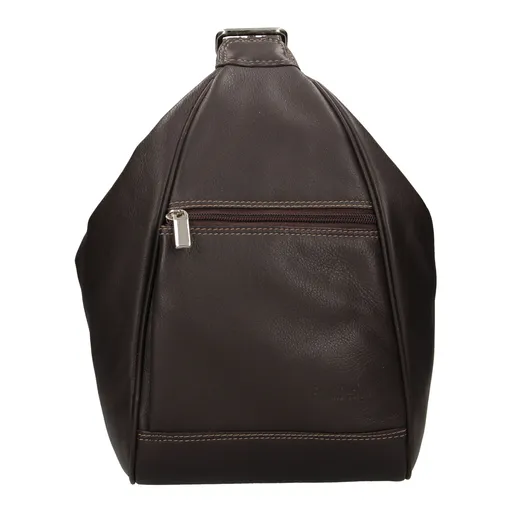 Kožený dámský batoh SendiDesign Viola - hnědá