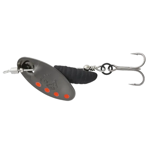 Savage gear třpytka grub spinners silver red black - #2 5,8 g