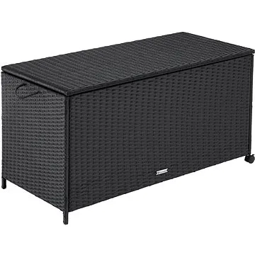 TECTAKE Zahradní úložný box, černý 117 × 54 × 64 cm (404554)