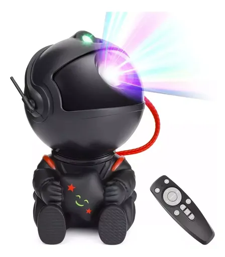 Noční projektor hvězd s dálkovým ovladačem - ASTRONAUT - černá