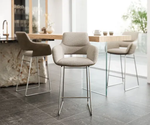 Barová židle Yago-Flex tenká podnož nerezová ocel smíšené