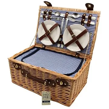 Home Elements Piknikový koš pro 4 osoby ZQ22-1067 - světlý (8595556493816)