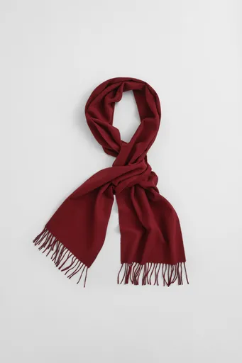 ŠÁLA GANT UNISEX. WOOL SCARF PLUMPED RED
