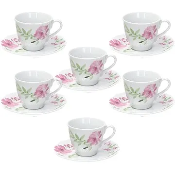 Tognana Sada šálků na kávu s podšálky 100 ml 6 ks WILD ROSE (CV085015762)