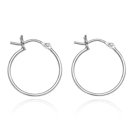 Náušnice ze stříbra 925 - tenké hladké kruhy, 20 mm