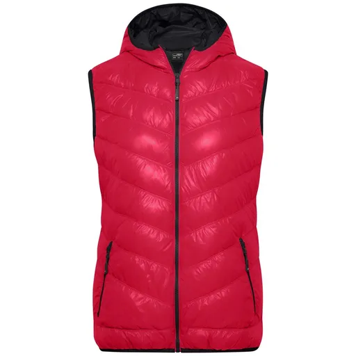 James & Nicholson (Daiber) Lehká dámská péřová vesta JN1061 - Purpurová / grafitová | M