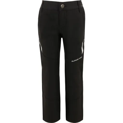ALPINE PRO KILETO Dětské kalhoty, černá, velikost 104-110