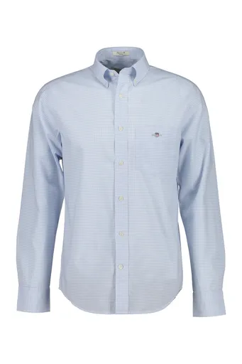 KOŠILE GANT REG CLASSIC POPLIN GINGHAM SHIRT LIGHT BLUE