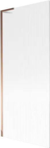 MEXEN/S Next L vanová zástěna FIX 80 x 150, proužky, růžové zlato 895-080-000-03-09-60