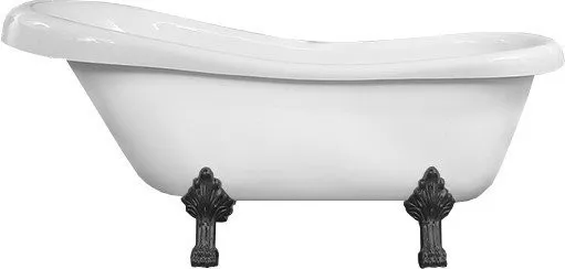 MEXEN/S Retro volně stojící vana 170x75 cm bílá, nohy černá , sifon chrom 53251707500-70