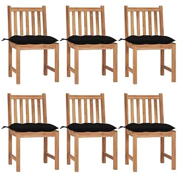 SHUMEE Židle zahradní s poduškami teak 3073137 - 6ks v balení (3073137)