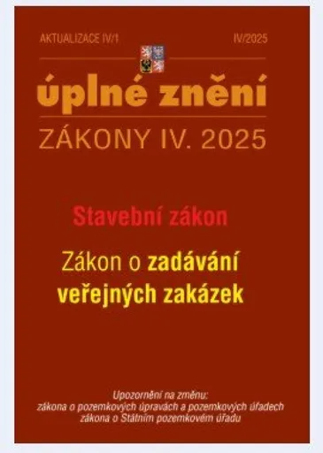Aktualizace IV/1 2025 - Stavební zákon