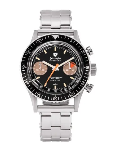 Nivada Grenchen Chronomaster Orange Boy Inter. Bezel - Manual - Forstner Rivet