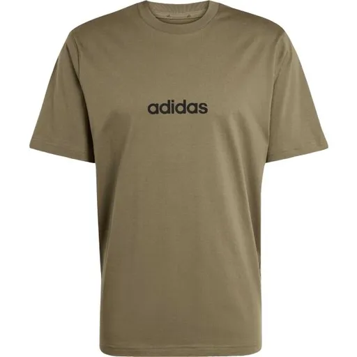 adidas LINEAR SJ TEE Pánské triko, khaki, velikost XXL