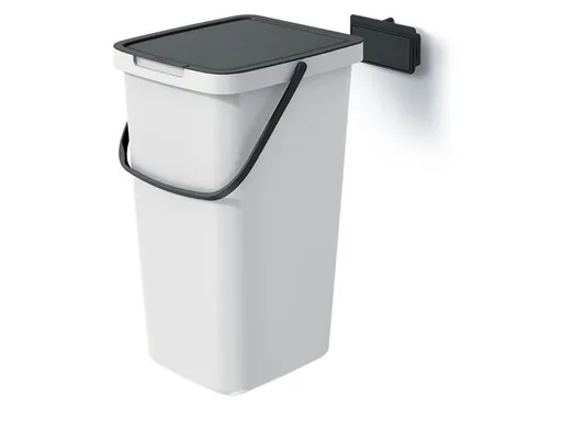 Koš odpadkový SYSTEMA Q COLLECT popelavý s černým víkem 25l