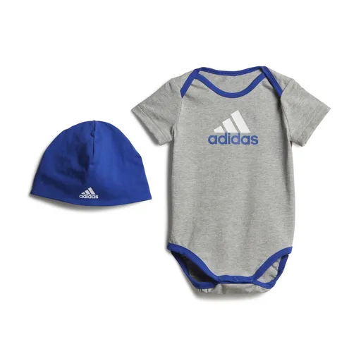 adidas Essentials Big Logo Bodysuit and Beanie Gift Set Kids 104