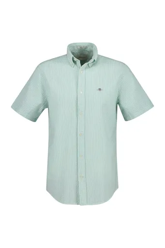KOŠILE GANT REG SEERSUCKER STRIPE SS SHIRT MUTED TURQUOISE
