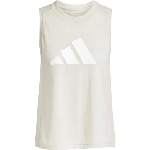 adidas TRAIN ESSENTIALS TRAINING TANK TOP Dámské tílko, béžová, velikost