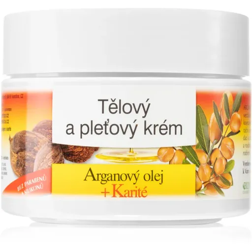 Bione Cosmetics Argan Oil + Karité pleťový krém pro celou rodinu 260 ml