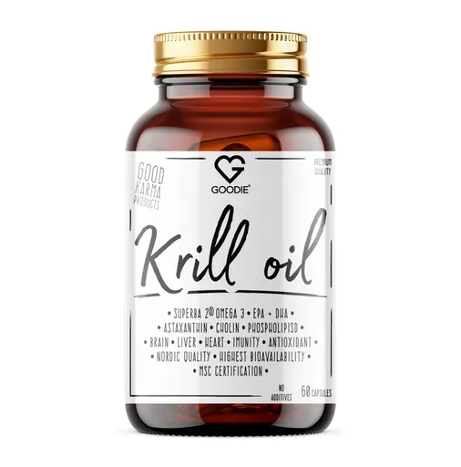 Goodie Krilový Olej - Krill Oil - Omega-3 & Astaxanthin z antarktického krilu 60 kapslí
