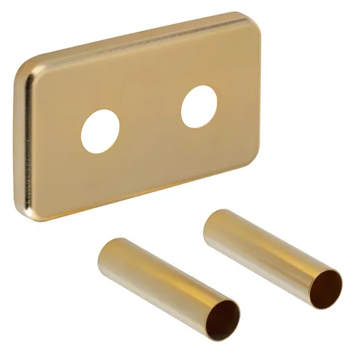 SAPHO Krycí rozeta obdélníková k připojení TWIN, zlato mat CP7135GM