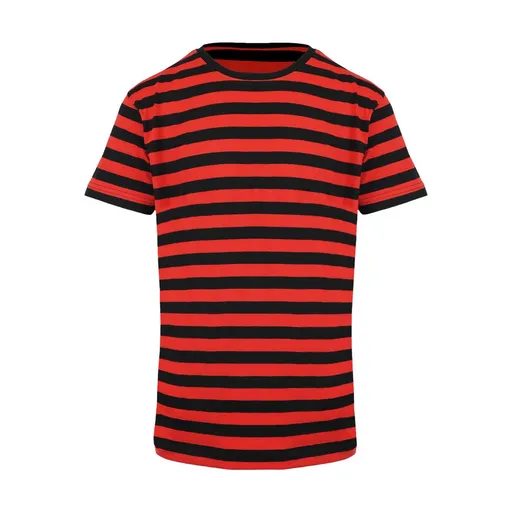 Mantis Pánské pruhované tričko - Černá / červená | XL